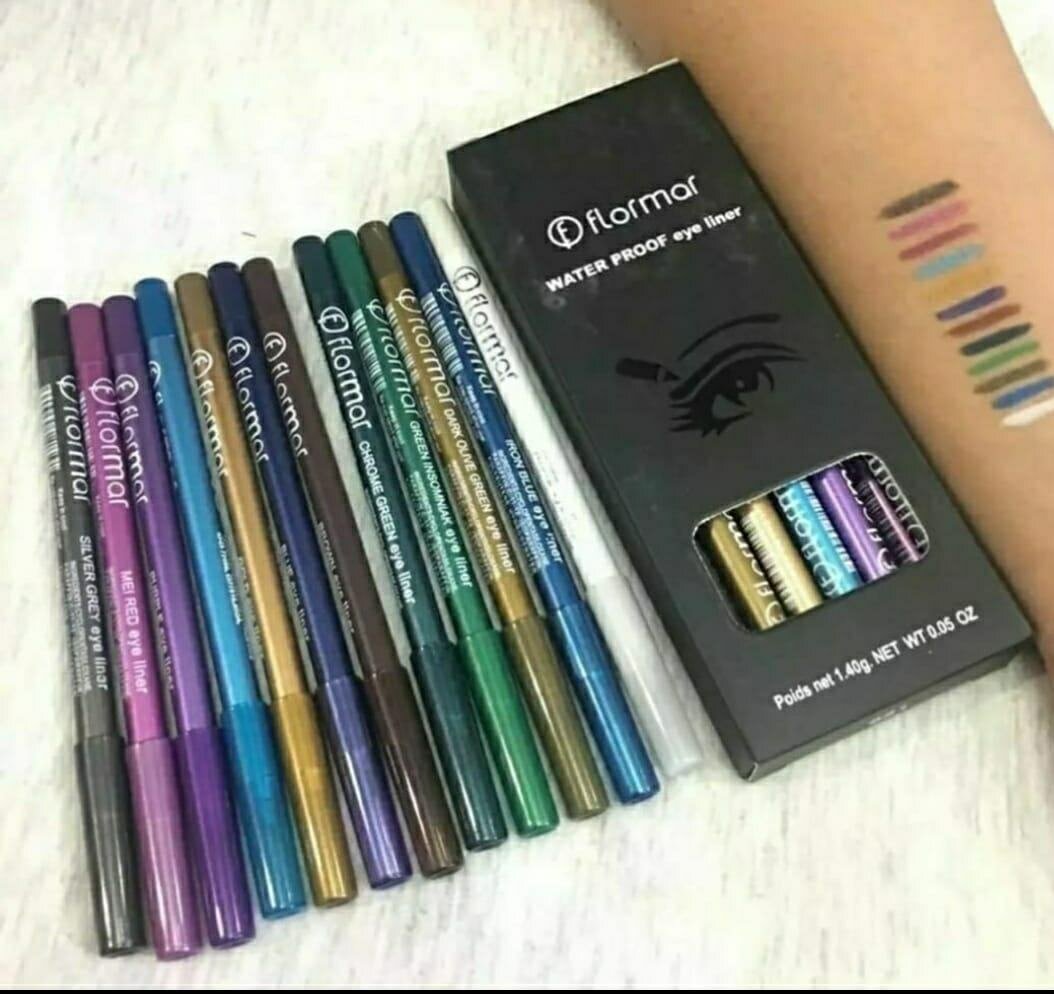 Eyeliner Pancils Pack Of 12 Water Proof