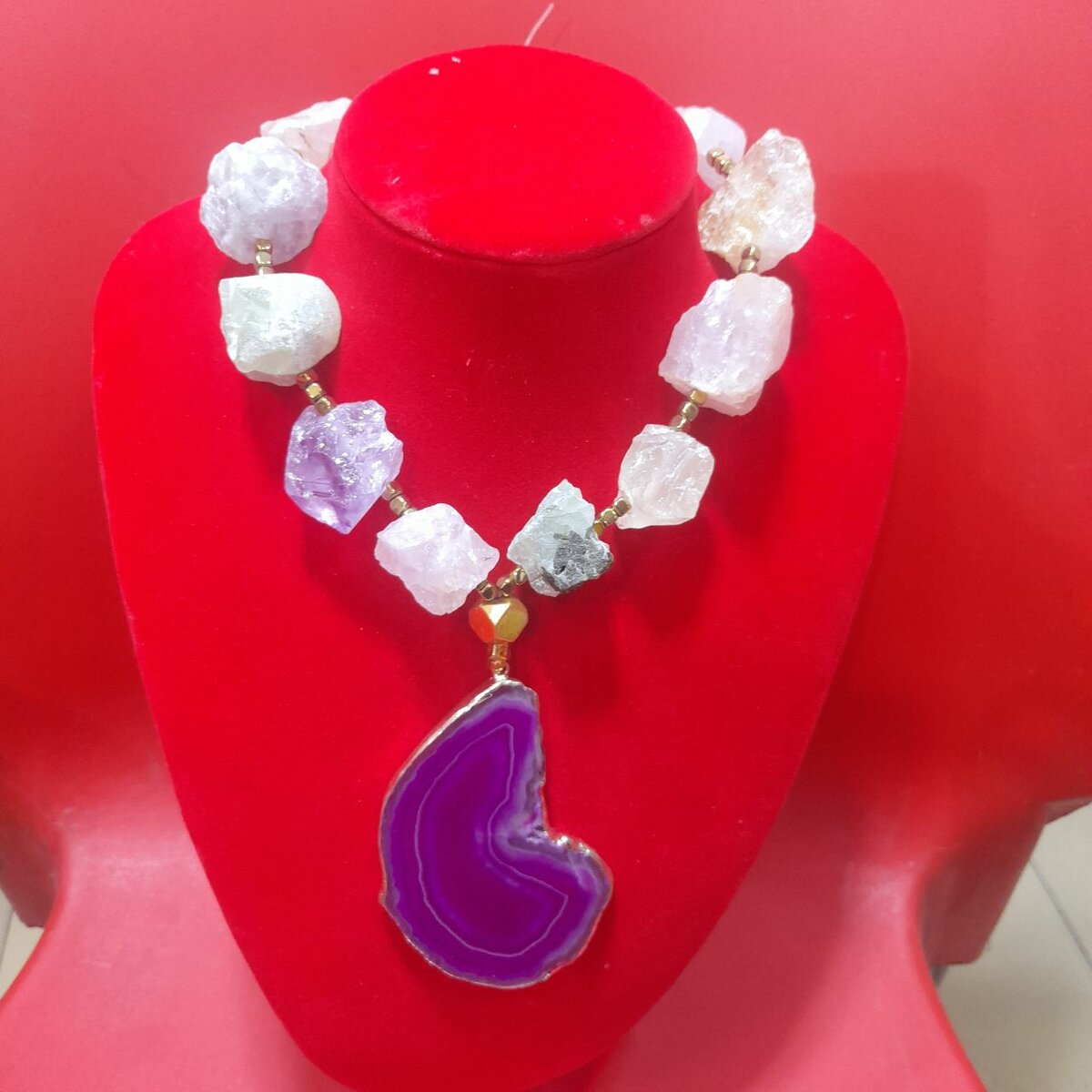 crystal stone necklace