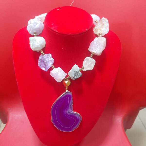 crystal stone necklace