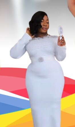 High quality and elegant women's white dress