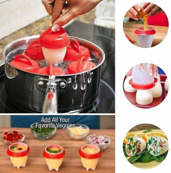 6 PCS Moules à Oeufs Cuits