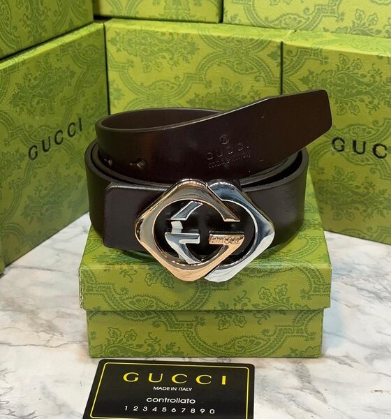Ceinture Gucci en cuir marron