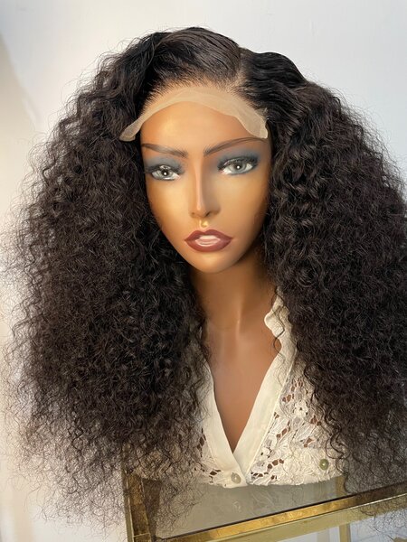 Mongolian Natural Curl 5x5 Closure Wig