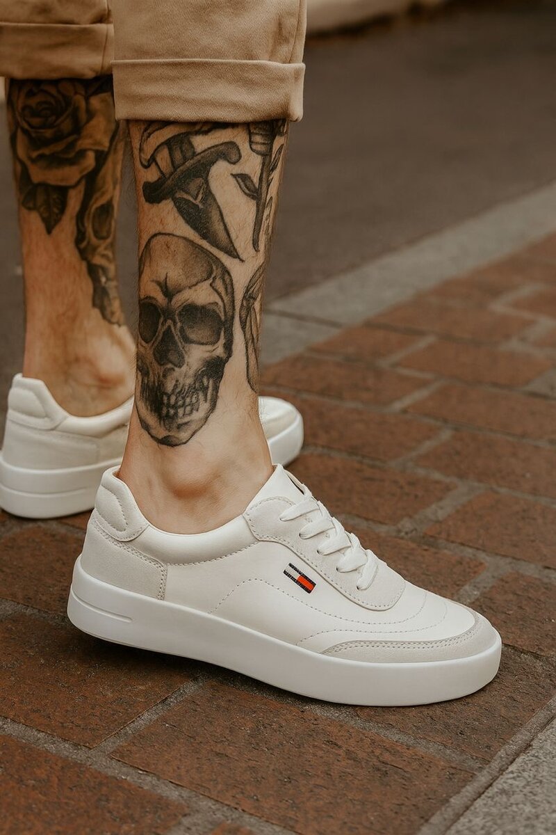 Sneakers en cuir pour hommes