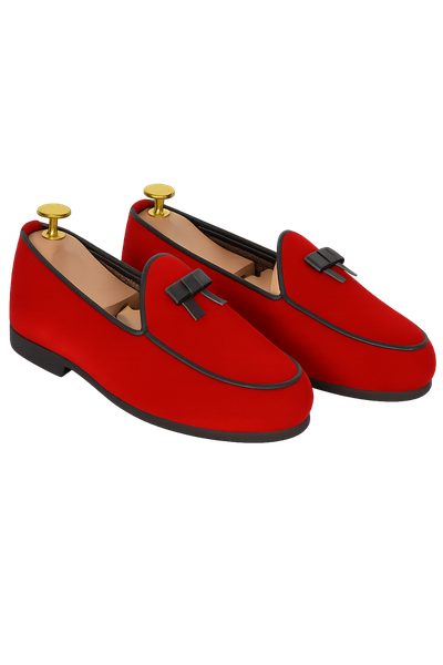 Mocassins rouges élégants homme