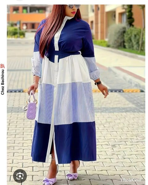 Robe Maxi bicolore élégante