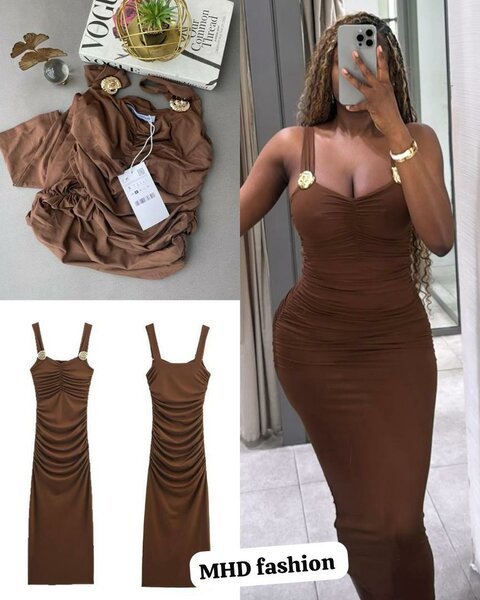 Robe élégante marron MHD