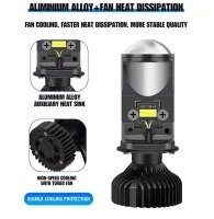 AKE 1 PC HJG Headlight Bulbs H5 Led 32000LM 5500K 2 Tone Yellow White With Waterproof Mini Projector Lens For Motorcycle Car Plug and Play Headlight Lamp, Bulb, Led 9-32 volt