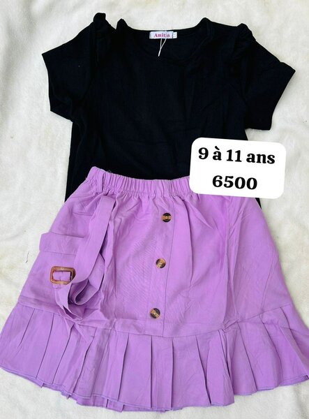 Ensemble Fille Noir et Violet