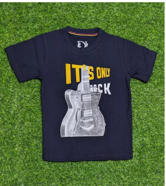 Summer Cotton Jersey Printed Round Neck T-shirt For Boys And Girls 