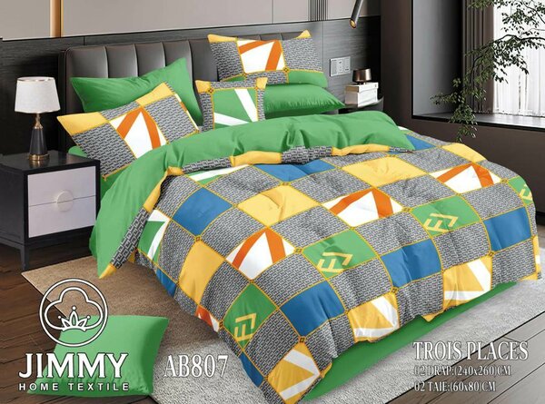 Parure de lit colorée 3 places