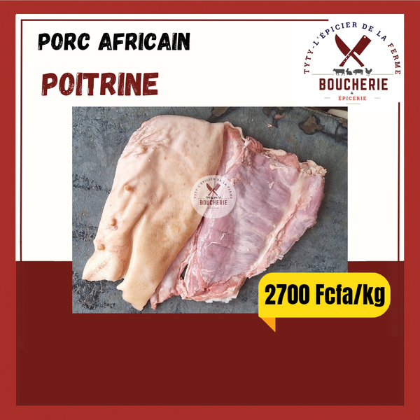 Poitrine de porc frais