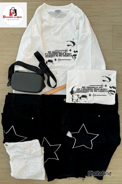 Ensemble t-shirt et short étoiles