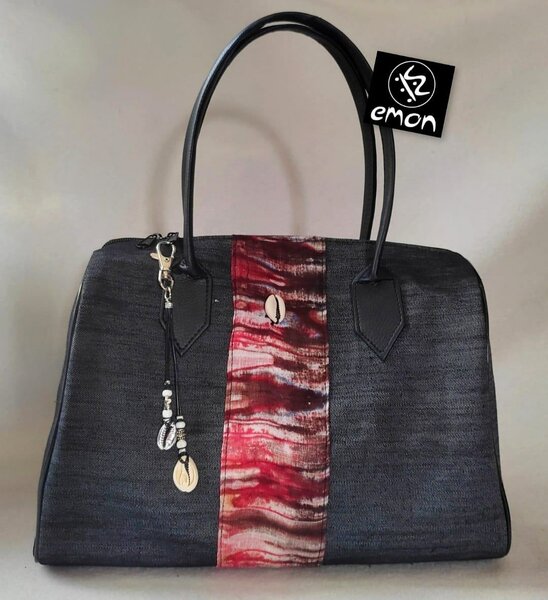 Sac à main jean noir  élégant