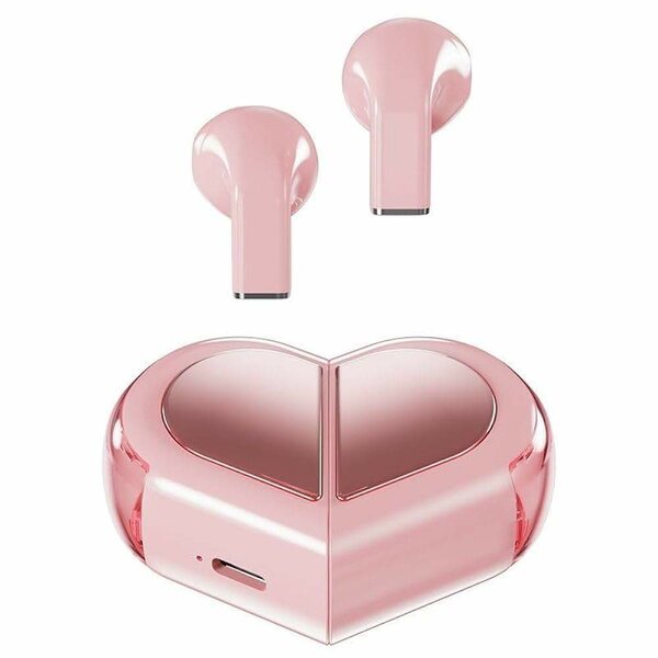 Écouteurs Bluetooth coeur Rose
