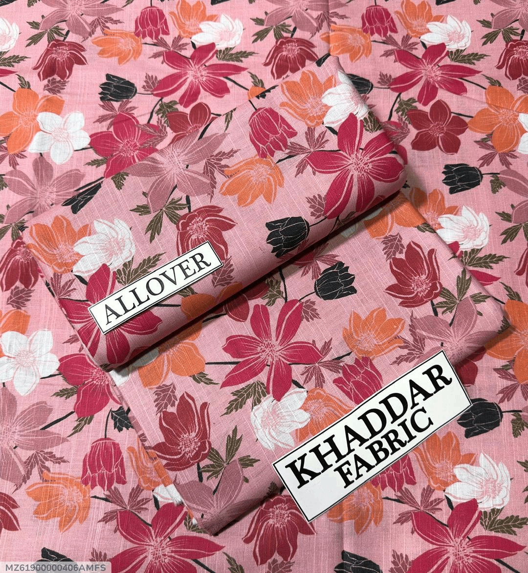 2 PCs Women's unstitched Khaddar Suit