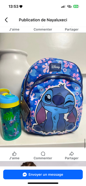 Sac à dos enfant Stitch Disney