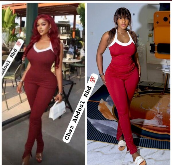 Combinaison Femme Rouge Élégante