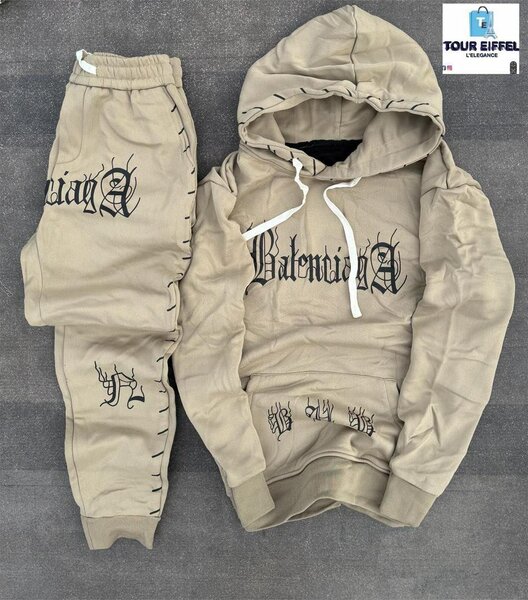 Survêtement à capuche beige