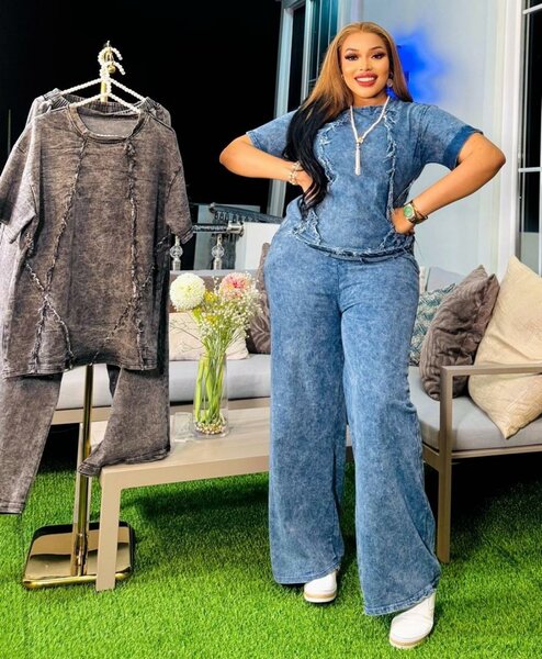 Ensemble décontracté denim chic