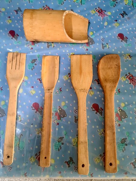 Set d'ustensiles en bambou