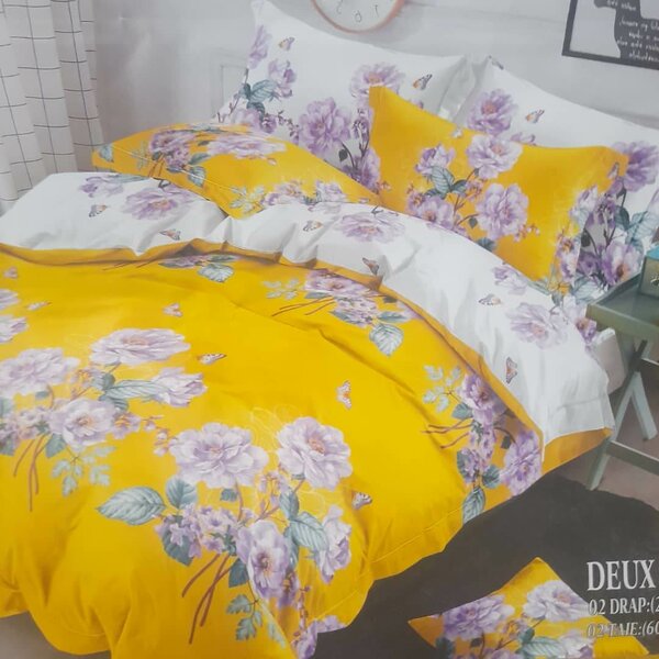 2 draps 2 taies d'oreillers