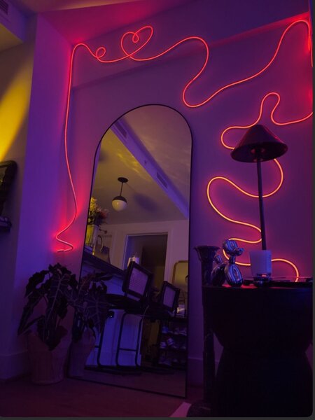 Arc Mirror and neon light