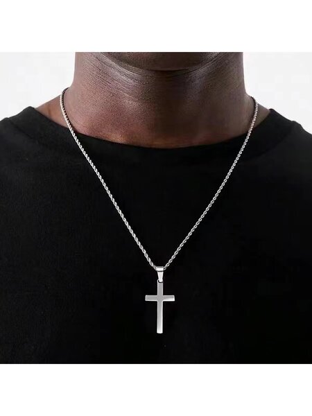 Chaîne en argent blanc homme