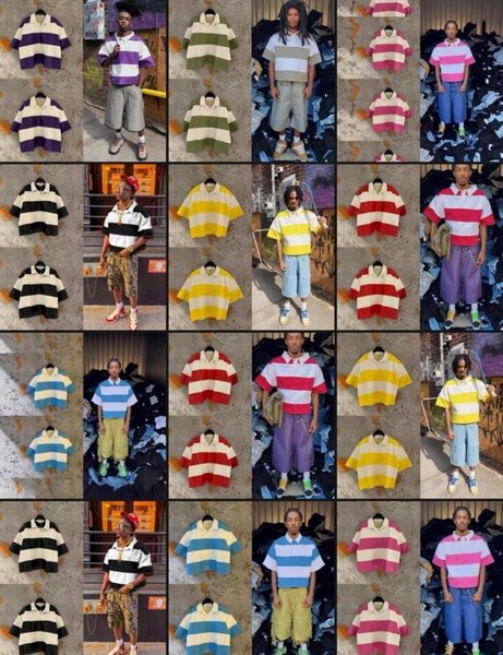 Polo à rayures vintage