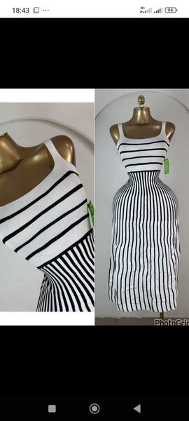 Robe rayée élégante femme