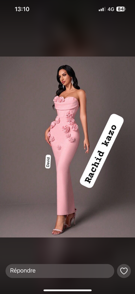 Robe Élegante Rose Fleurie