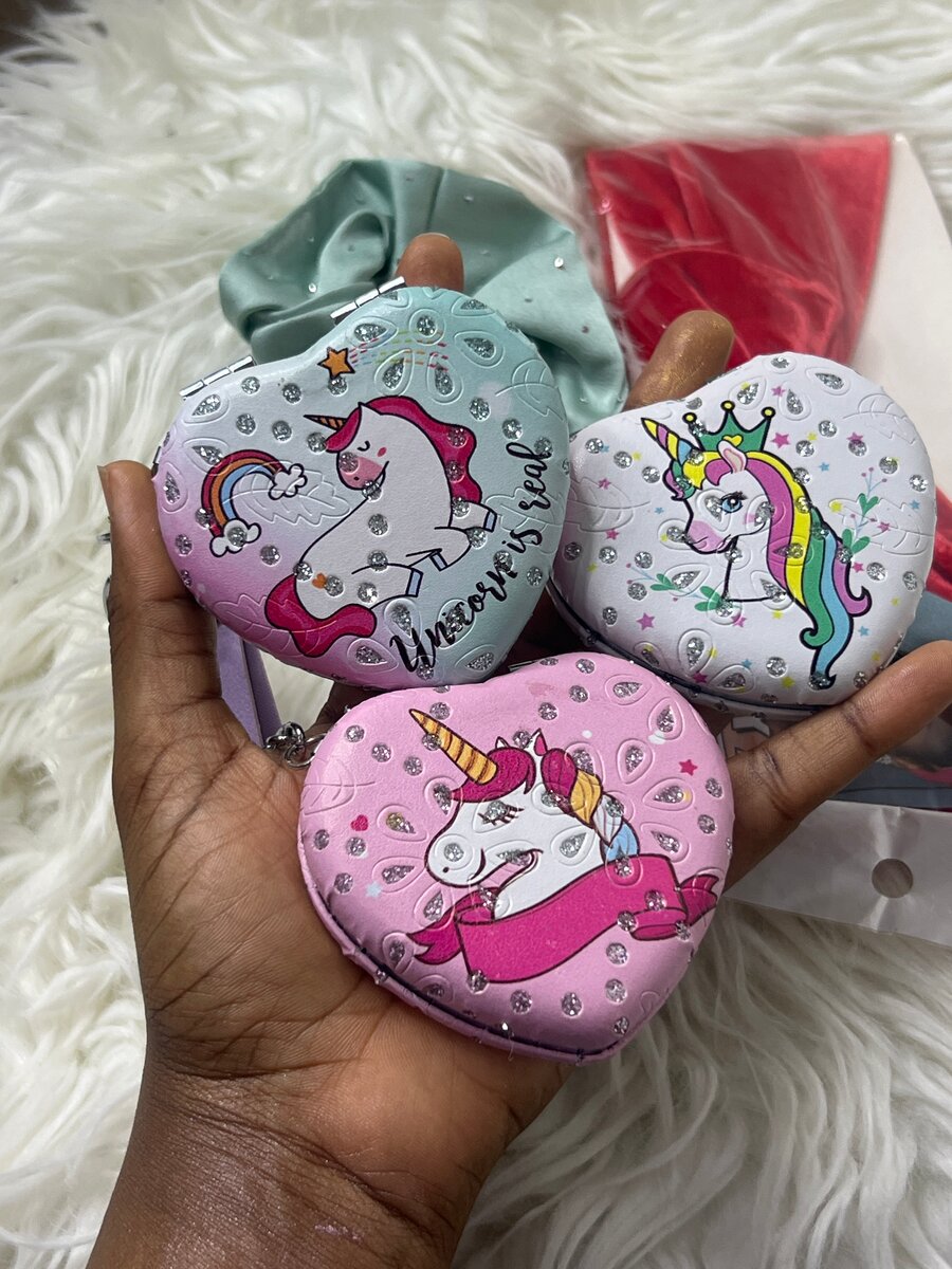 Ensemble miroir en cœur