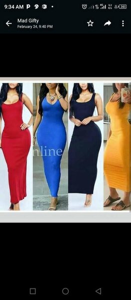 Ladies bodycorn dress available
