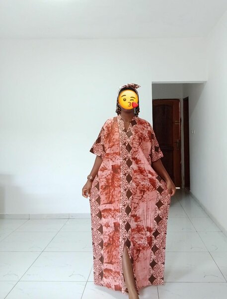 Boubou en soie + foulard