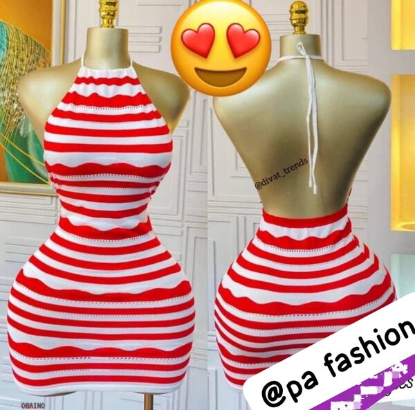 Robe Rayée Sans Manches Glamour