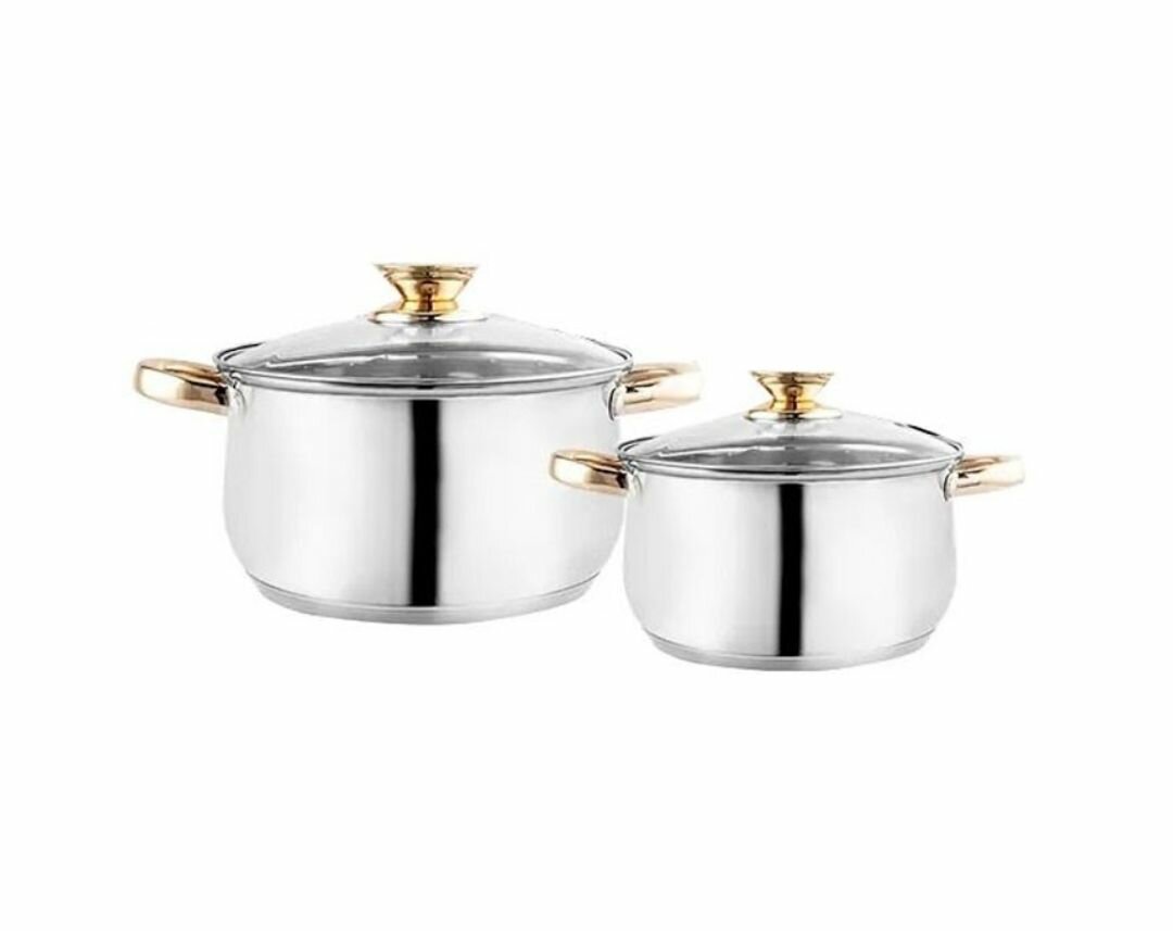 6 PCS HIGH-QUALITY STAINLESS STEEL CASSEROLES SET