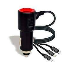Chargeur voiture 3-en-1 rapide