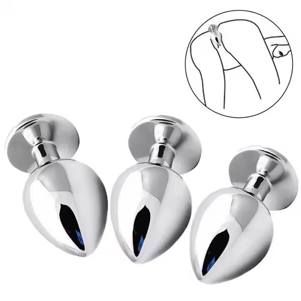 Metal Anal Plug Crystal Jewelr