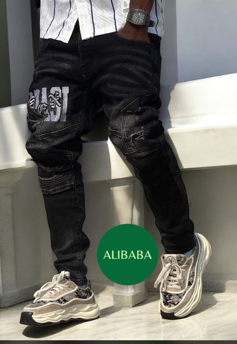 Pantalons cargo denim homme