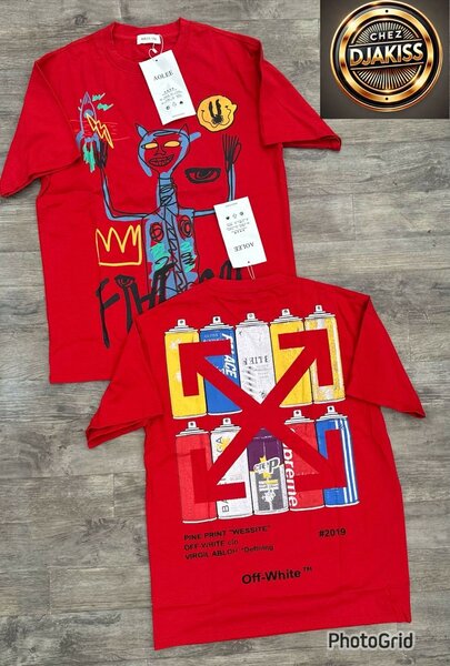 T-shirt graphique rouge tendance