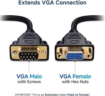 Câble VGA Mâle et le femelle