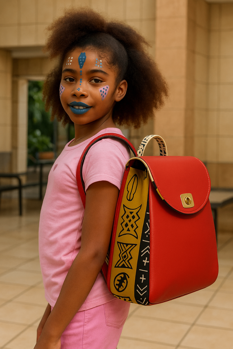 Sac à dos enfant rouge chic
