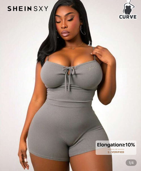 Combishort sexy en gris