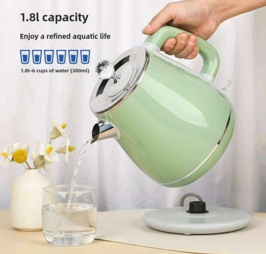 Bouilloire électrique en acier inoxydable double couche de 2