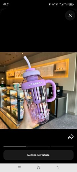 Bouteille infuseur 1L violette