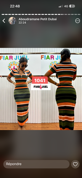 Robe rayée élégante