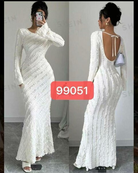 Robe longue élégante en dentelle