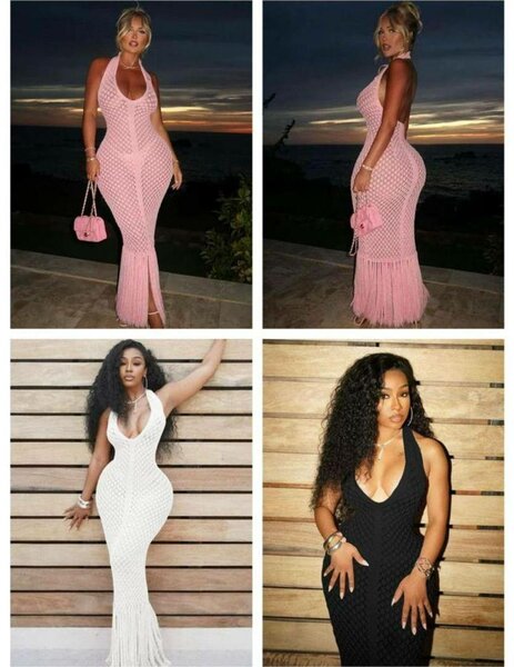 Robe Maxi Crochet Été Élégante