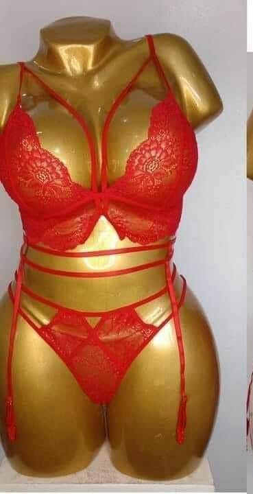 Ensemble lingerie rouge sexy