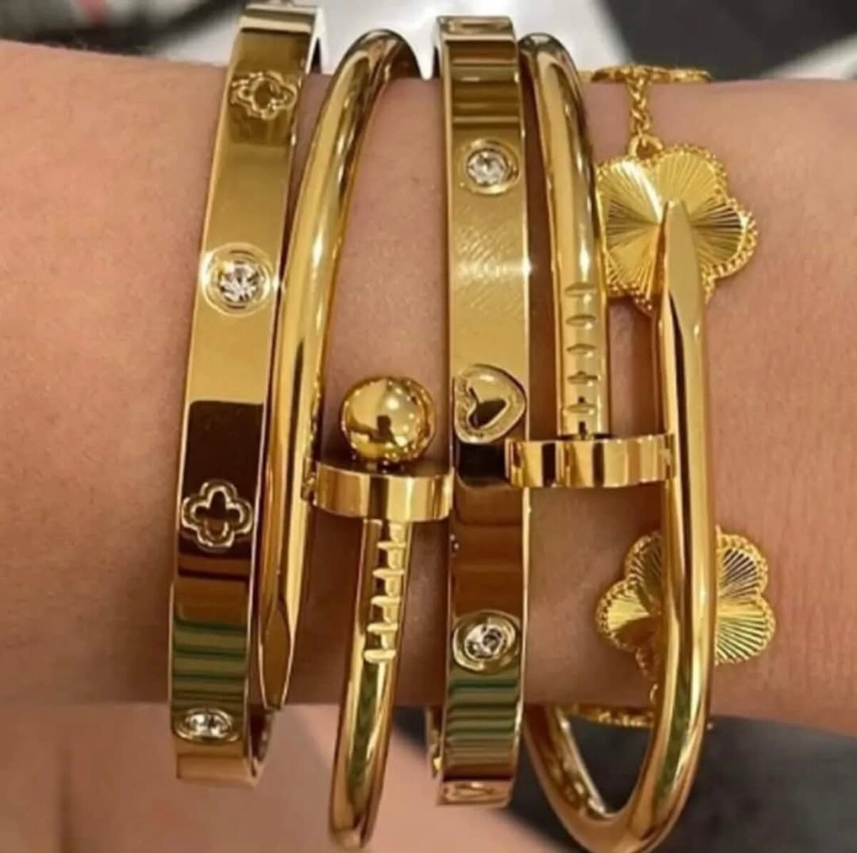 Gold bracelets